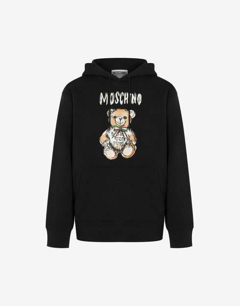 MOSCHINO Drawn Teddy Bear Hoodie Mens Apparel